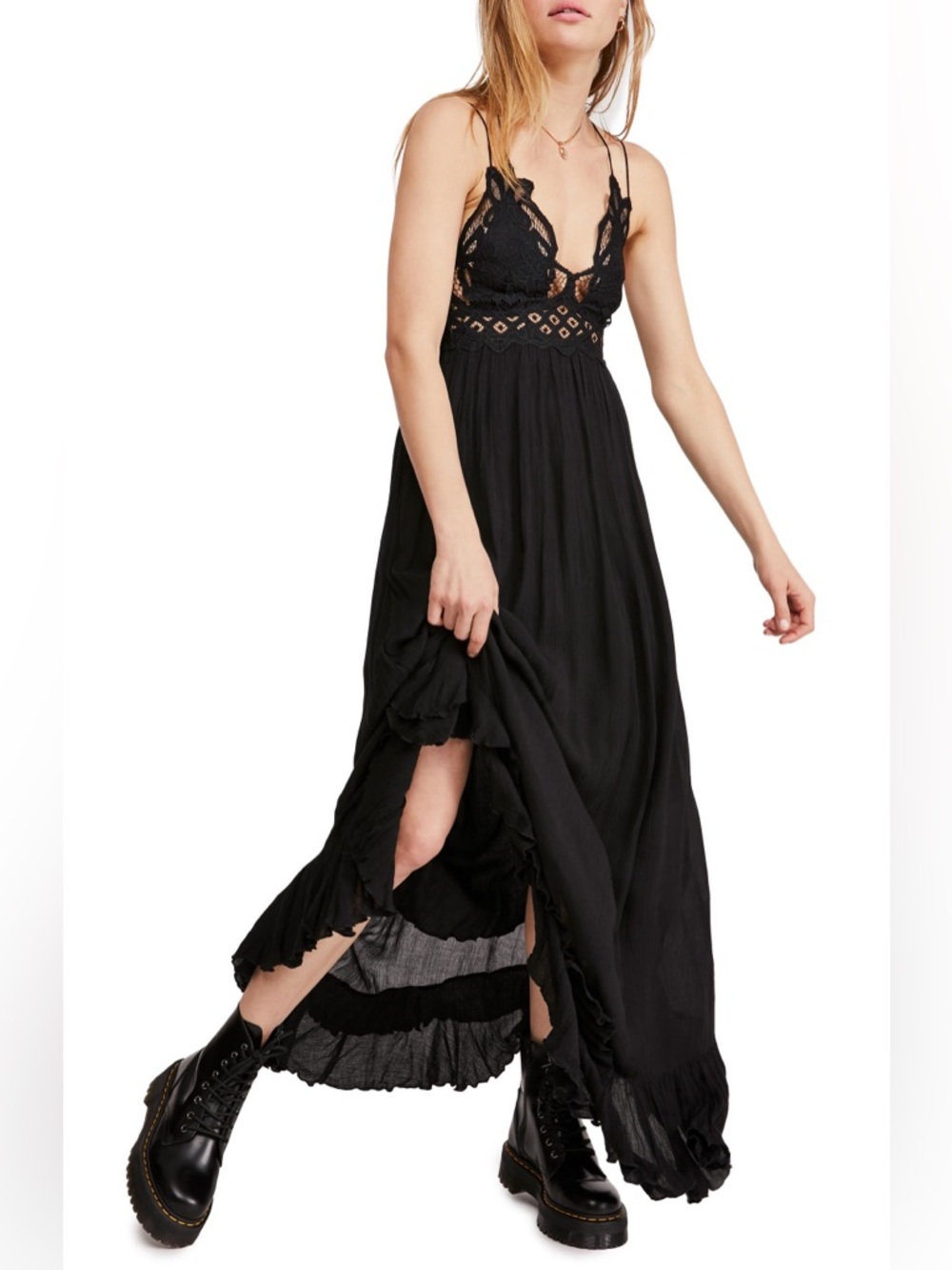 Free People Black Lace Bodice Maxi Dress - Picture 5 of 5